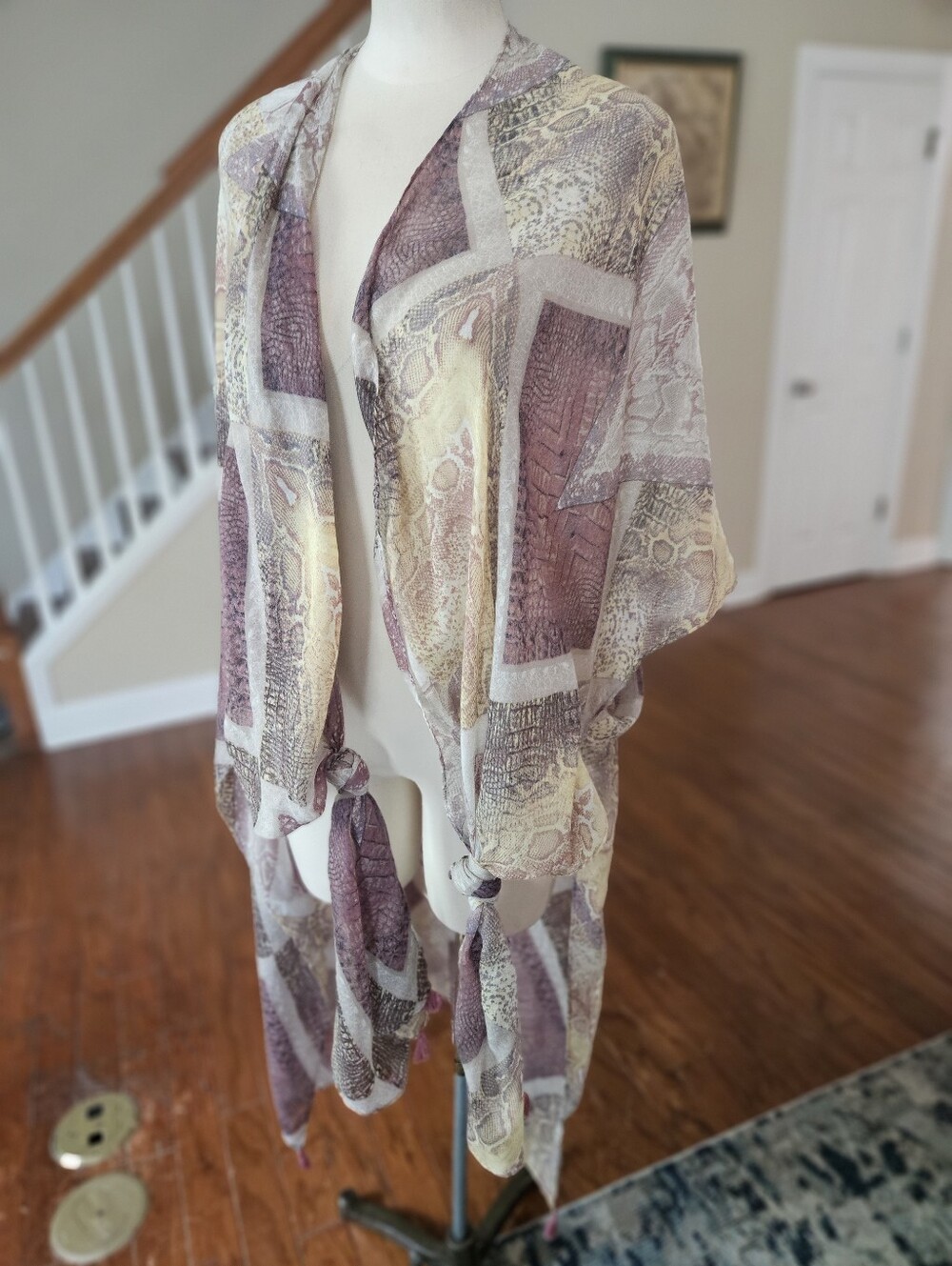 Cato Lightweight Animal Print Wrap Shawl Kimono Thing One Size